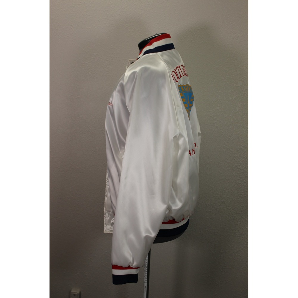 Hilton Active Apparel Vintage Satin Snap Front Bomber Jacket Men's Large - Picture 4 of 14